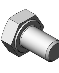Hexagon head screw M10x16 DIN 933 SST
